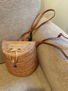Sundara Rattan Backpack Bali Woven Bag Boho Summer